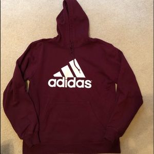 Burgundy adidas hoodie